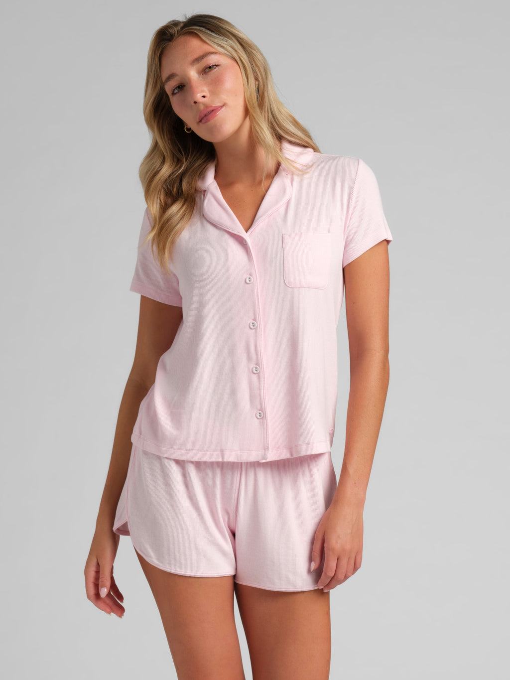 Slinky Rib Short Sleeve PJ Set