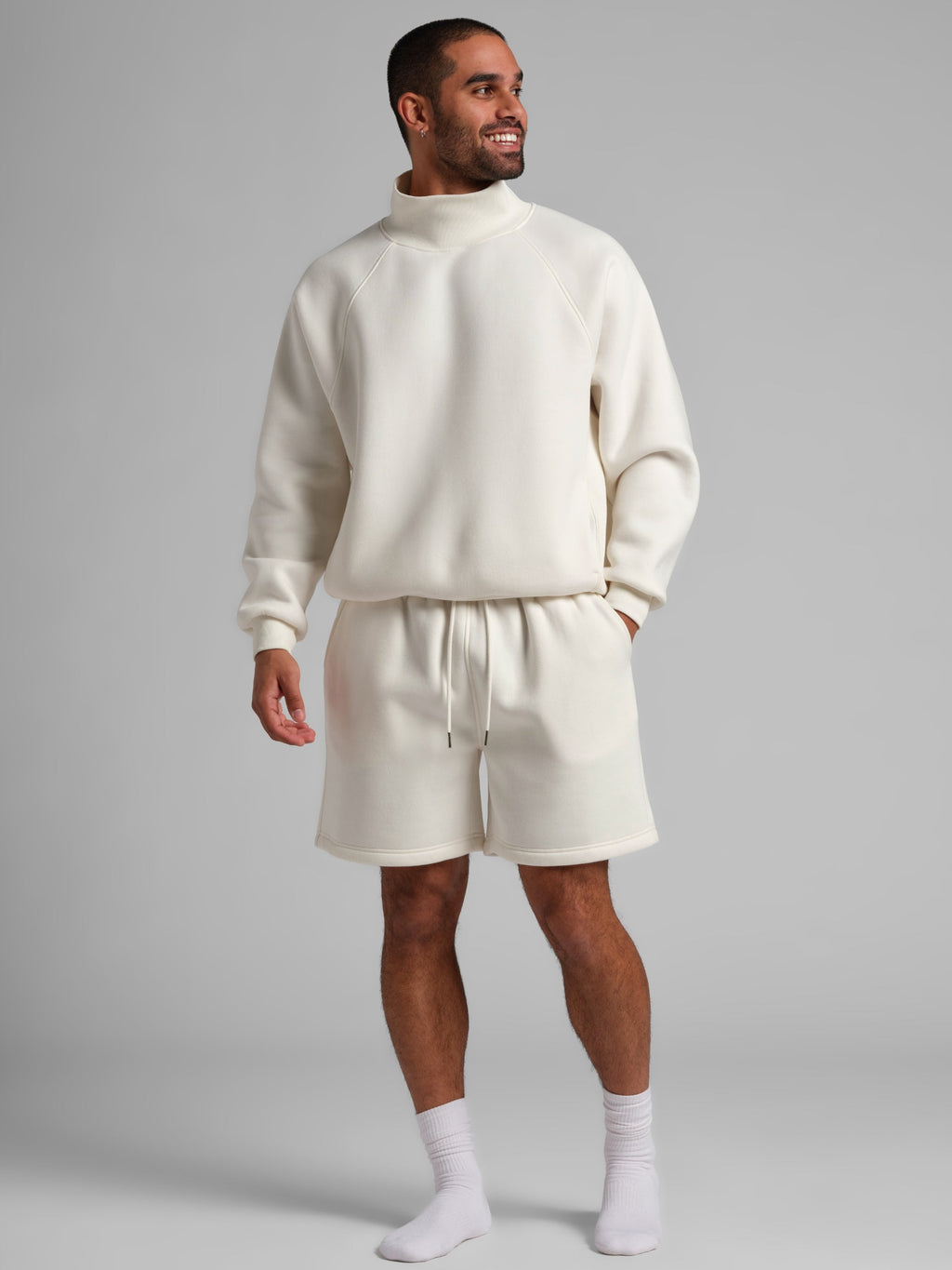 Basic Mock Neck Sweatshirt