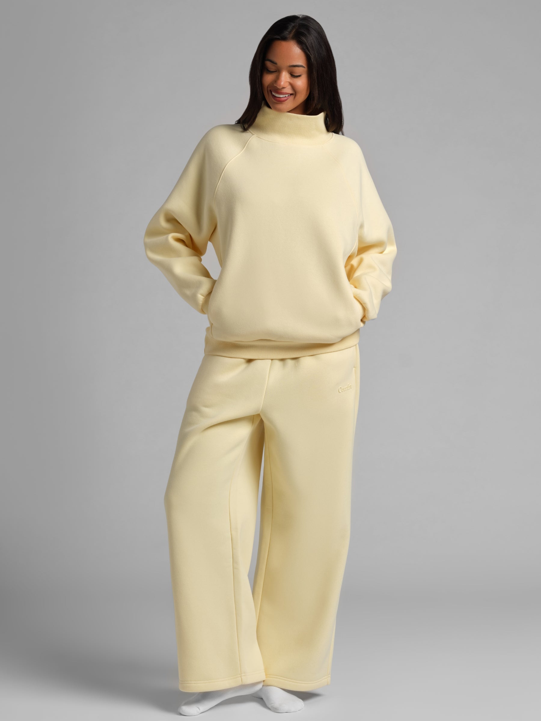 Basic Mock Neck Sweatshirt