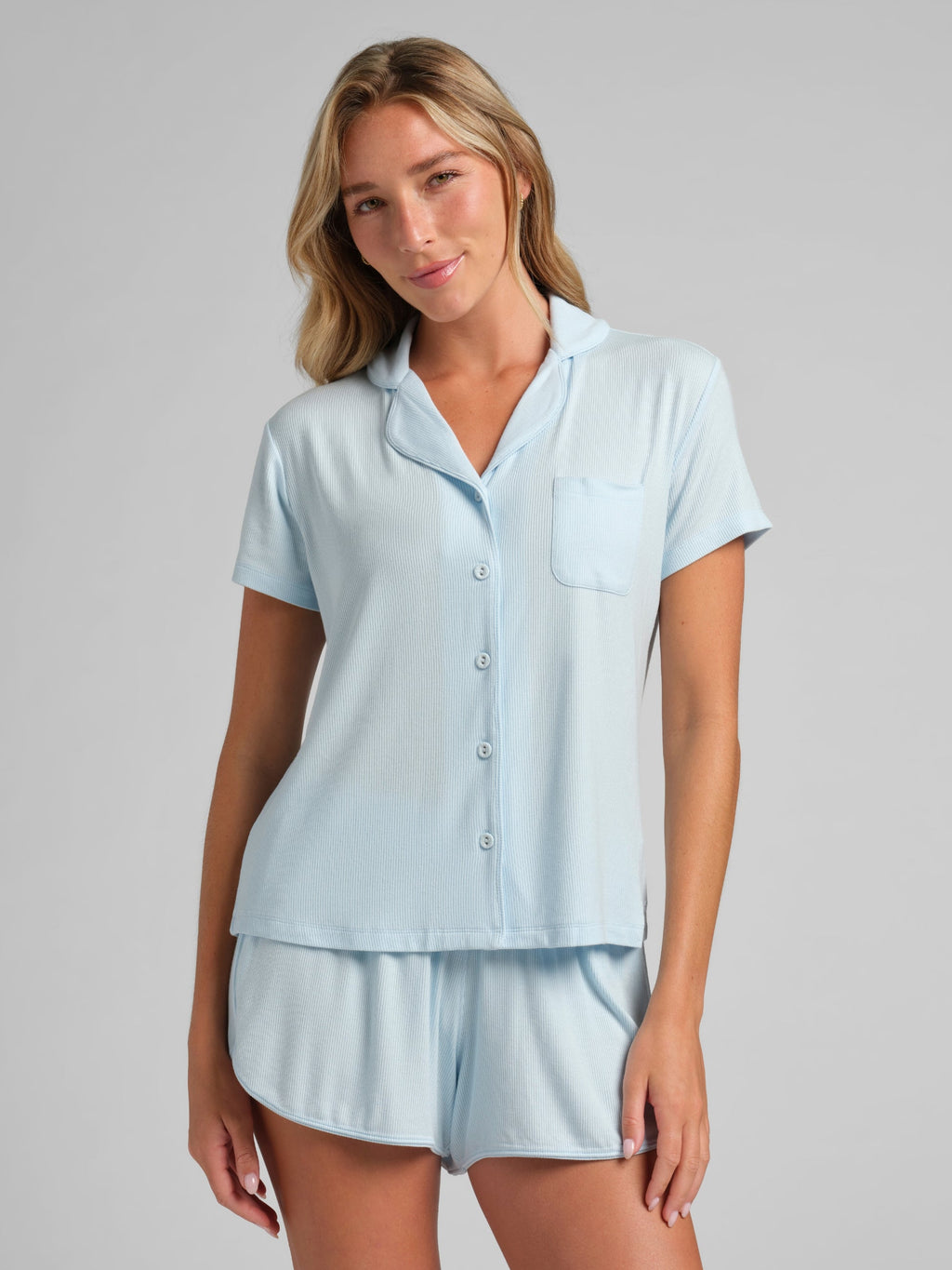 Slinky Rib Short Sleeve PJ Set