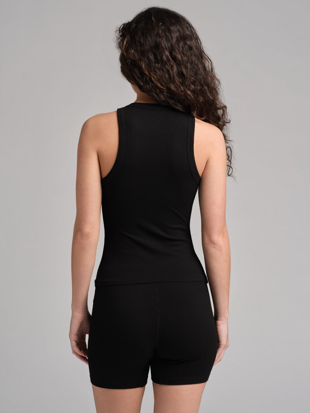 Rib Contour High Neck Tank