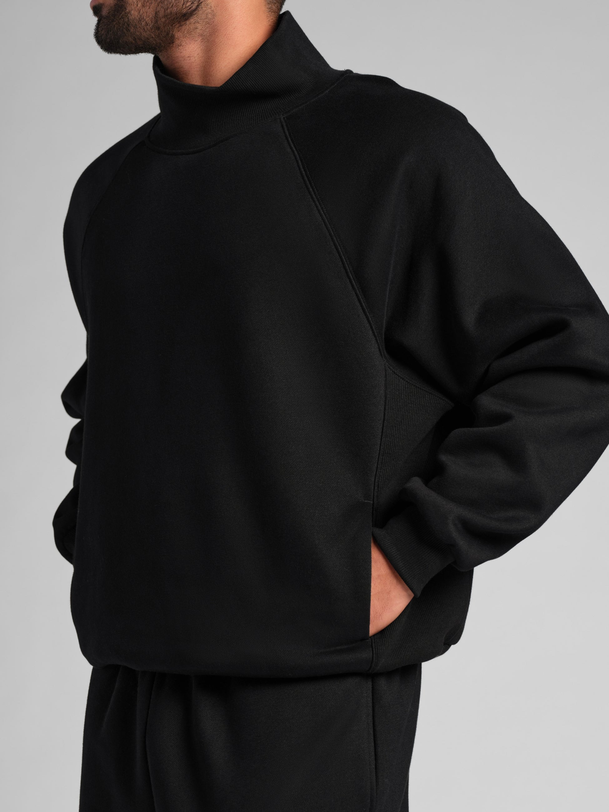 Basic Mock Neck Sweatshirt